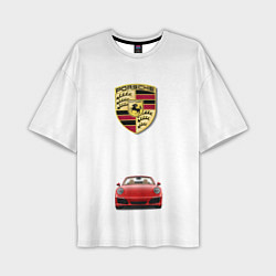 Футболка оверсайз мужская Porsche car, цвет: 3D-принт