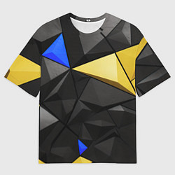 Футболка оверсайз мужская Black yellow elements, цвет: 3D-принт