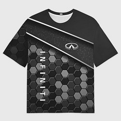 Мужская футболка оверсайз Infiniti - черный металл
