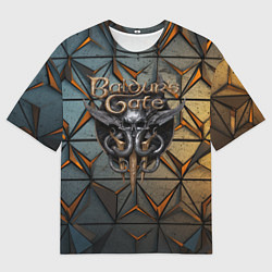 Футболка оверсайз мужская Baldurs Gate 3 dark logo, цвет: 3D-принт
