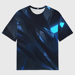 Мужская футболка оверсайз Синяя безгранность