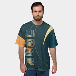 Футболка оверсайз мужская СССР Космос, цвет: 3D-принт — фото 2