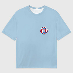 Футболка оверсайз мужская Флаг в кольце, цвет: 3D-принт