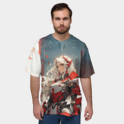 Футболка оверсайз мужская Бронированная эльфийка, цвет: 3D-принт — фото 2