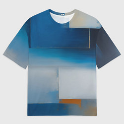 Мужская футболка оверсайз Синяя палитра