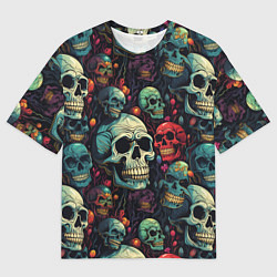 Футболка оверсайз мужская Милый skull, цвет: 3D-принт
