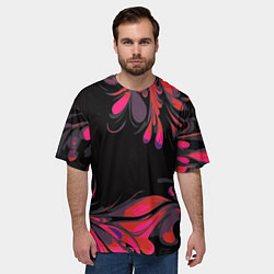 Футболка оверсайз мужская Красный привкус на черном, цвет: 3D-принт — фото 2