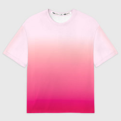 Мужская футболка оверсайз Оттенки розового градиент
