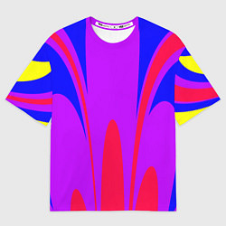 Мужская футболка оверсайз Яркий цветной мотив