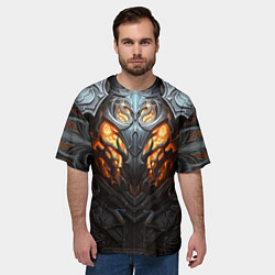 Футболка оверсайз мужская Огненный доспех рыцаря Dark Souls, цвет: 3D-принт — фото 2