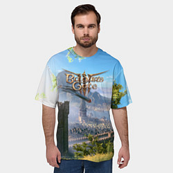 Футболка оверсайз мужская Врата Балдура - Baldurs Gate 3, цвет: 3D-принт — фото 2