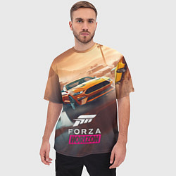 Футболка оверсайз мужская Forza Horizon race, цвет: 3D-принт — фото 2