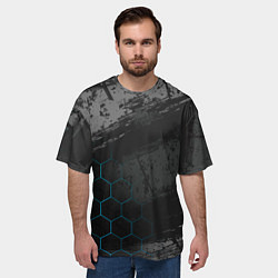 Футболка оверсайз мужская Абстракция гранж, цвет: 3D-принт — фото 2