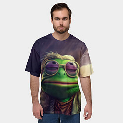 Футболка оверсайз мужская Пеппи хиппи стиль, цвет: 3D-принт — фото 2