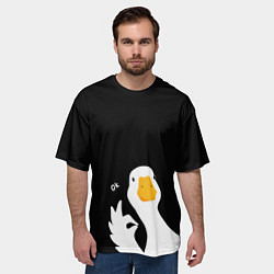 Футболка оверсайз мужская Ок гусь, цвет: 3D-принт — фото 2