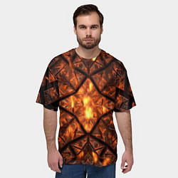 Футболка оверсайз мужская Огненный калейдоскоп, цвет: 3D-принт — фото 2