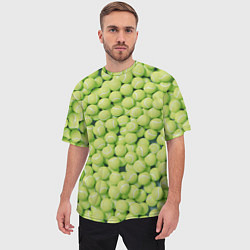 Футболка оверсайз мужская Узор из теннисных мячей, цвет: 3D-принт — фото 2