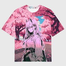 Футболка оверсайз мужская Пауэр - Человек бензопила, цвет: 3D-принт