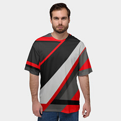 Футболка оверсайз мужская Линии неопределенности, цвет: 3D-принт — фото 2