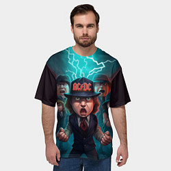 Футболка оверсайз мужская ACDC cartoon, цвет: 3D-принт — фото 2