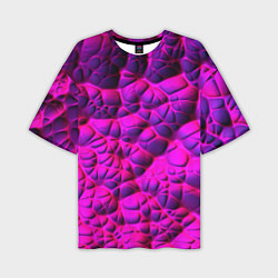 Мужская футболка оверсайз Объемная розовая текстура