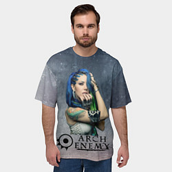Футболка оверсайз мужская Arch Enemy Alissa White-Gluz, цвет: 3D-принт — фото 2