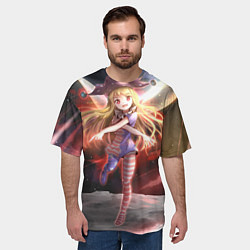 Футболка оверсайз мужская Touhou Project Клаунпис, цвет: 3D-принт — фото 2