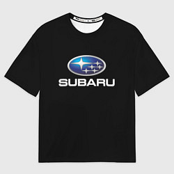 Футболка оверсайз мужская Subaru sport auto car, цвет: 3D-принт