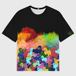 Футболка оверсайз мужская Приведения из дыма, цвет: 3D-принт