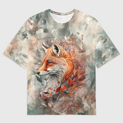 Футболка оверсайз мужская Лис в профиль, цвет: 3D-принт