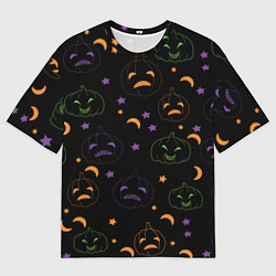 Футболка оверсайз мужская Тыквы яркие, цвет: 3D-принт