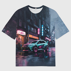 Футболка оверсайз мужская Березовый спорткар, цвет: 3D-принт