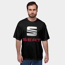 Футболка оверсайз мужская Seat auto, цвет: 3D-принт — фото 2