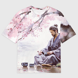 Футболка оверсайз мужская Сёгун, цвет: 3D-принт