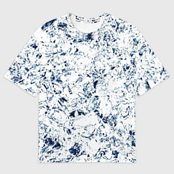 Мужская футболка оверсайз Паттерн ледяные вершины гор