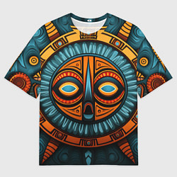Мужская футболка оверсайз Орнамент в африканском стиле