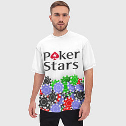 Футболка оверсайз мужская Poker - игра для удачливых, цвет: 3D-принт — фото 2