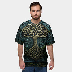 Футболка оверсайз мужская Дерево друидов, цвет: 3D-принт — фото 2