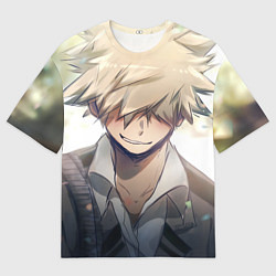 Футболка оверсайз мужская Моя геройская академия Кацуки Бакуго, цвет: 3D-принт