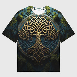 Футболка оверсайз мужская Кельты: древо жизни, цвет: 3D-принт
