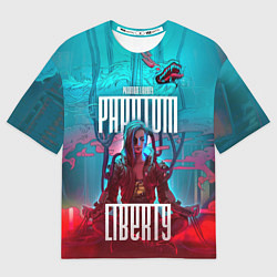 Футболка оверсайз мужская Cyberpunk 2077 Phantom Liberty, цвет: 3D-принт