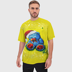 Футболка оверсайз мужская Плюшевый Санта Клаус, цвет: 3D-принт — фото 2