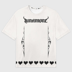 Футболка оверсайз мужская Lunamore white, цвет: 3D-принт
