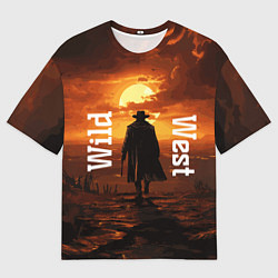 Футболка оверсайз мужская Ковбой в пустыне, цвет: 3D-принт