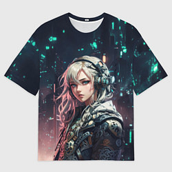 Футболка оверсайз мужская Девушка в узорчатой одежде, цвет: 3D-принт
