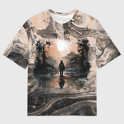 Футболка оверсайз мужская Охотник в сумерках, цвет: 3D-принт