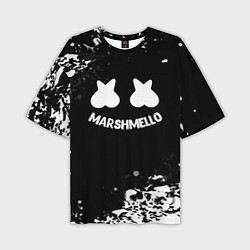 Футболка оверсайз мужская Marshmello splash, цвет: 3D-принт