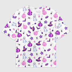 Мужская футболка оверсайз Хэллоуинское комбо