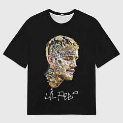 Футболка оверсайз мужская Lil Peep mosaic rap, цвет: 3D-принт
