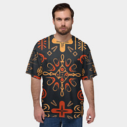 Футболка оверсайз мужская Орнамент в славянском стиле, цвет: 3D-принт — фото 2